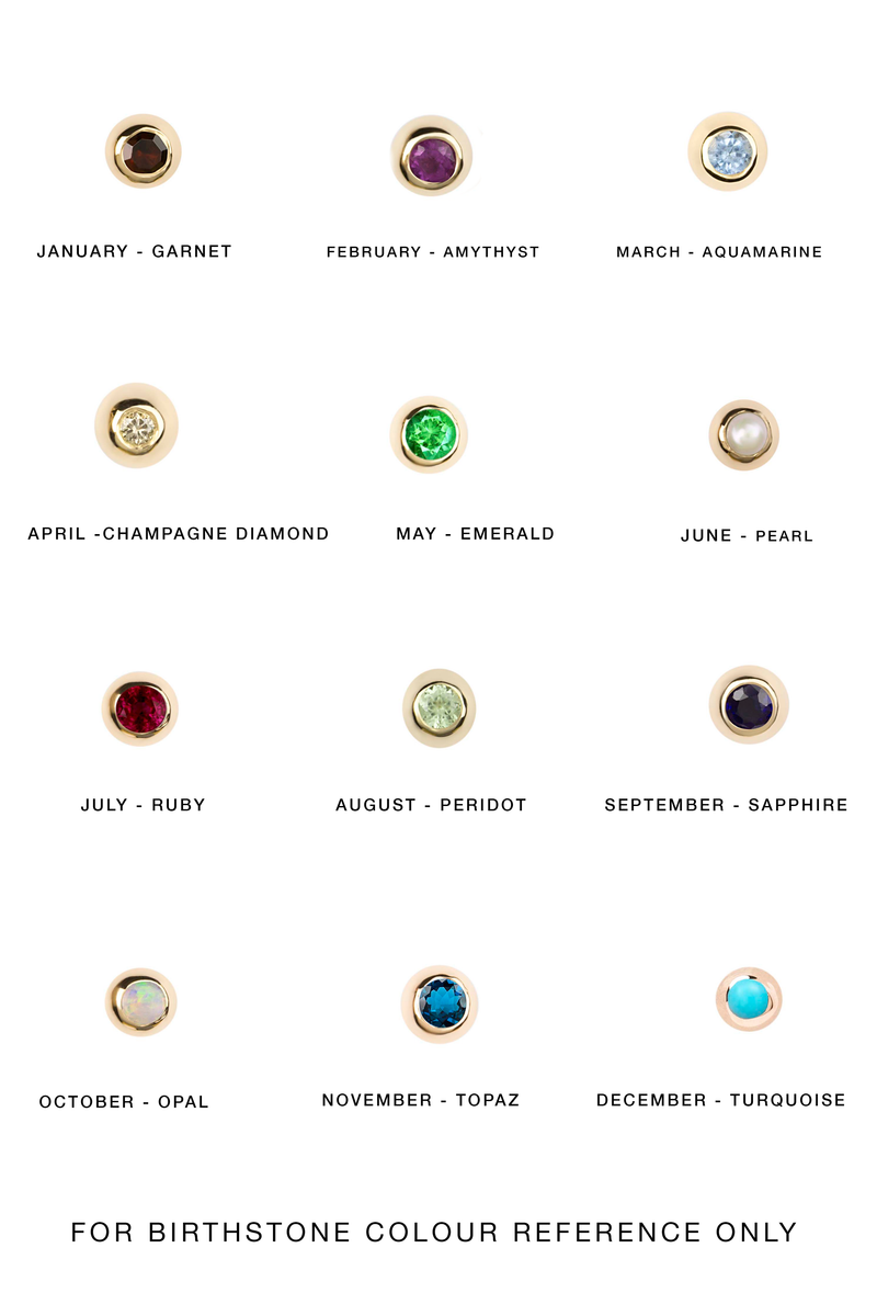 INITIAL BIRTHSTONE CLUSTER NECKLACE