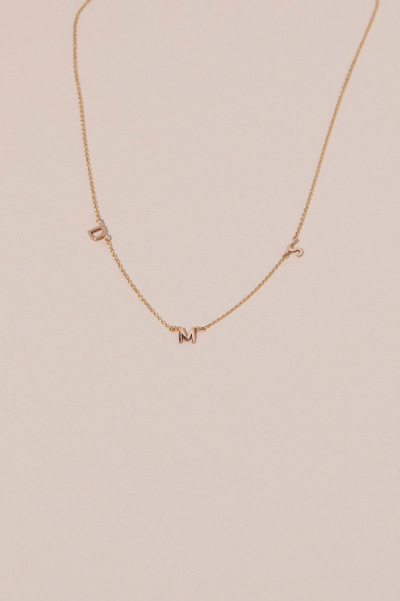 SAME DAY CONNECT LETTER NECKLACE