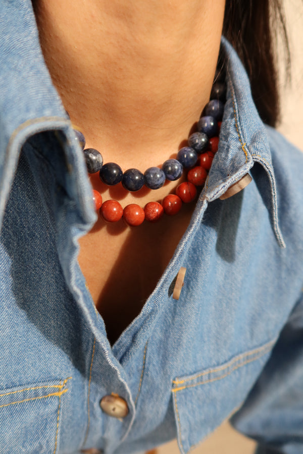 THE 1970 RED JASPER BEAD NECKLACE