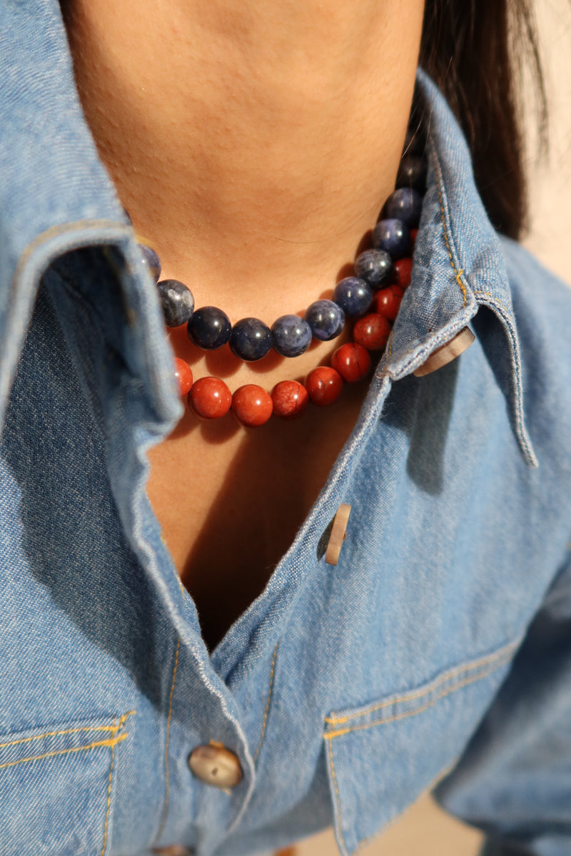 THE 1970 SODALITE BEAD NECKLACE