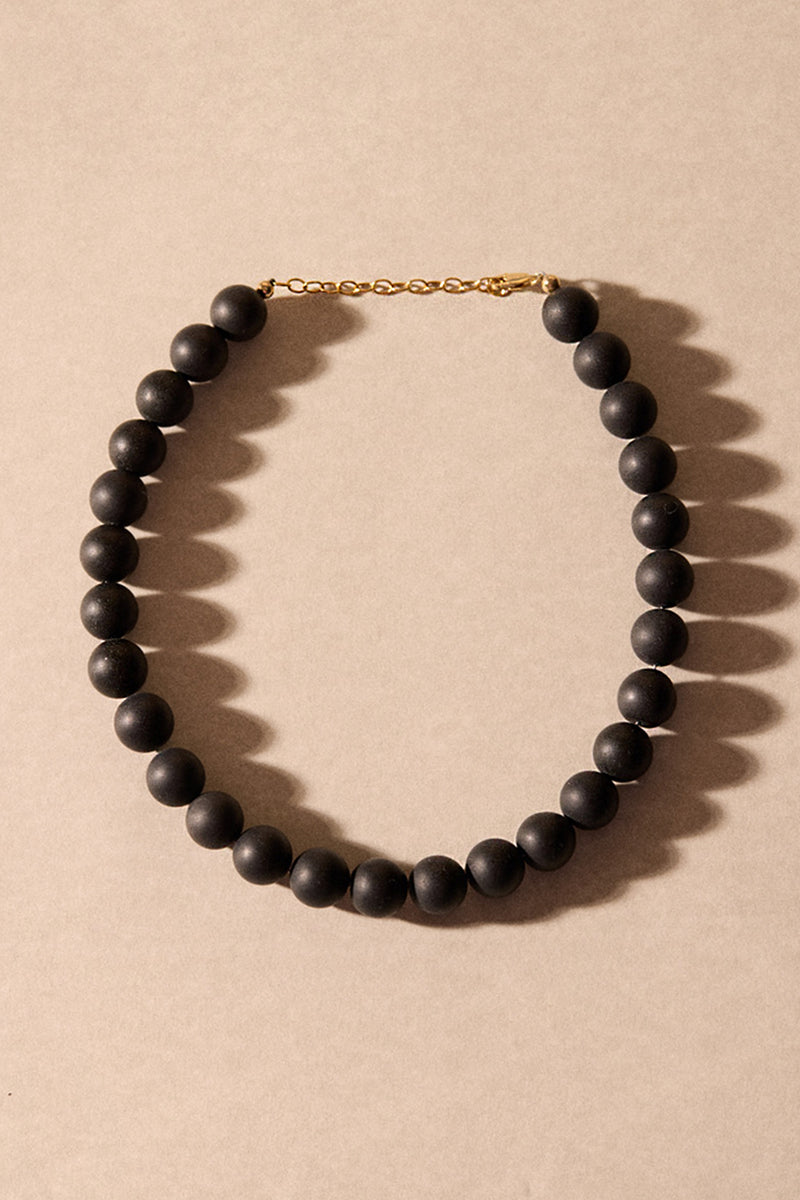 ALTER EGO POWER BEADS NECKLACE MATT BLACK