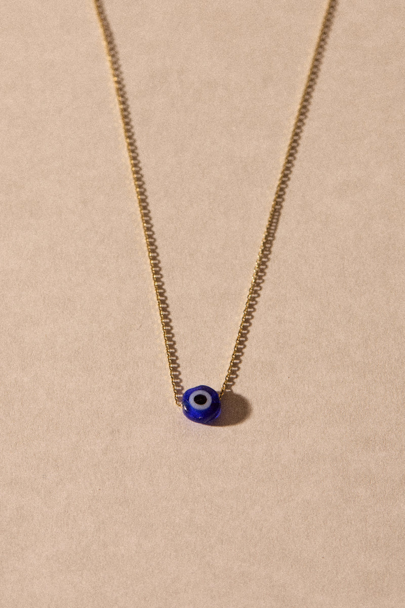 SAME DAY MYKONOS EVIL EYE BLUE NECKLACE