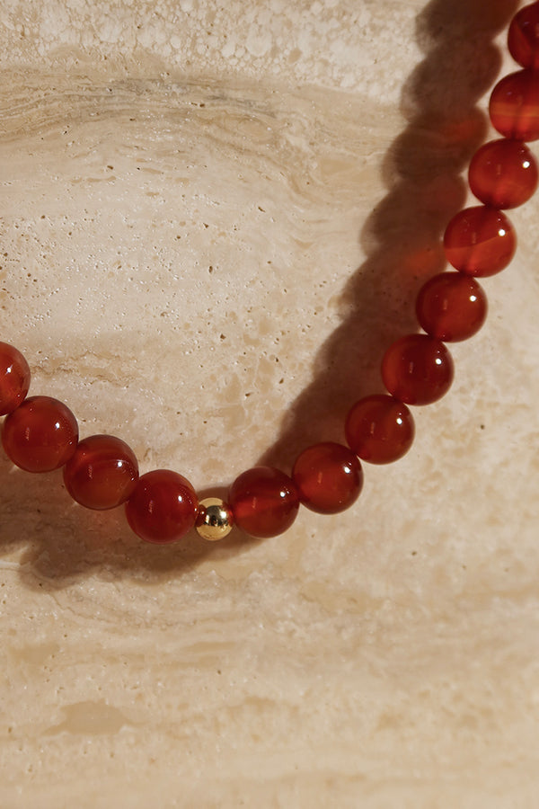 THE 1970 CARNELIAN BEAD NECKLACE