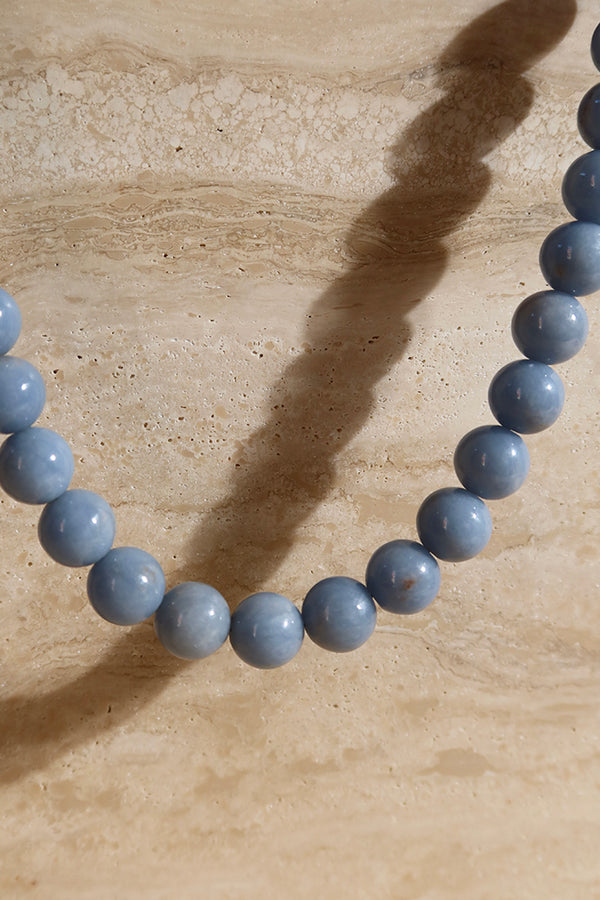 THE 1970 ANGELITE BEAD NECKLACE