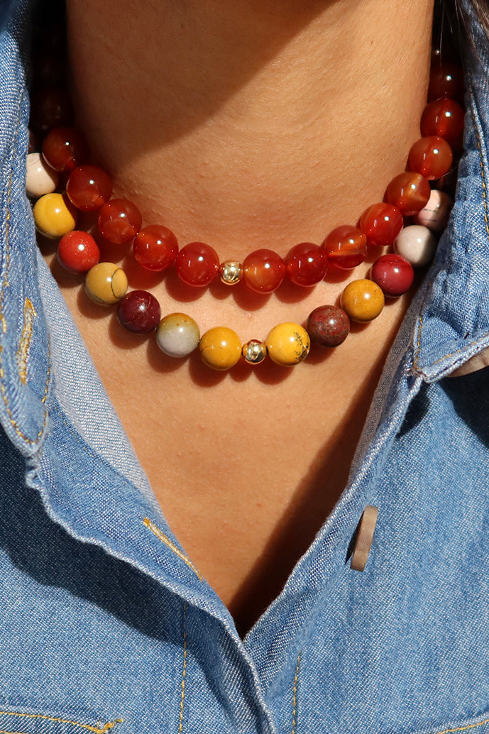 THE 1970 CARNELIAN BEAD NECKLACE