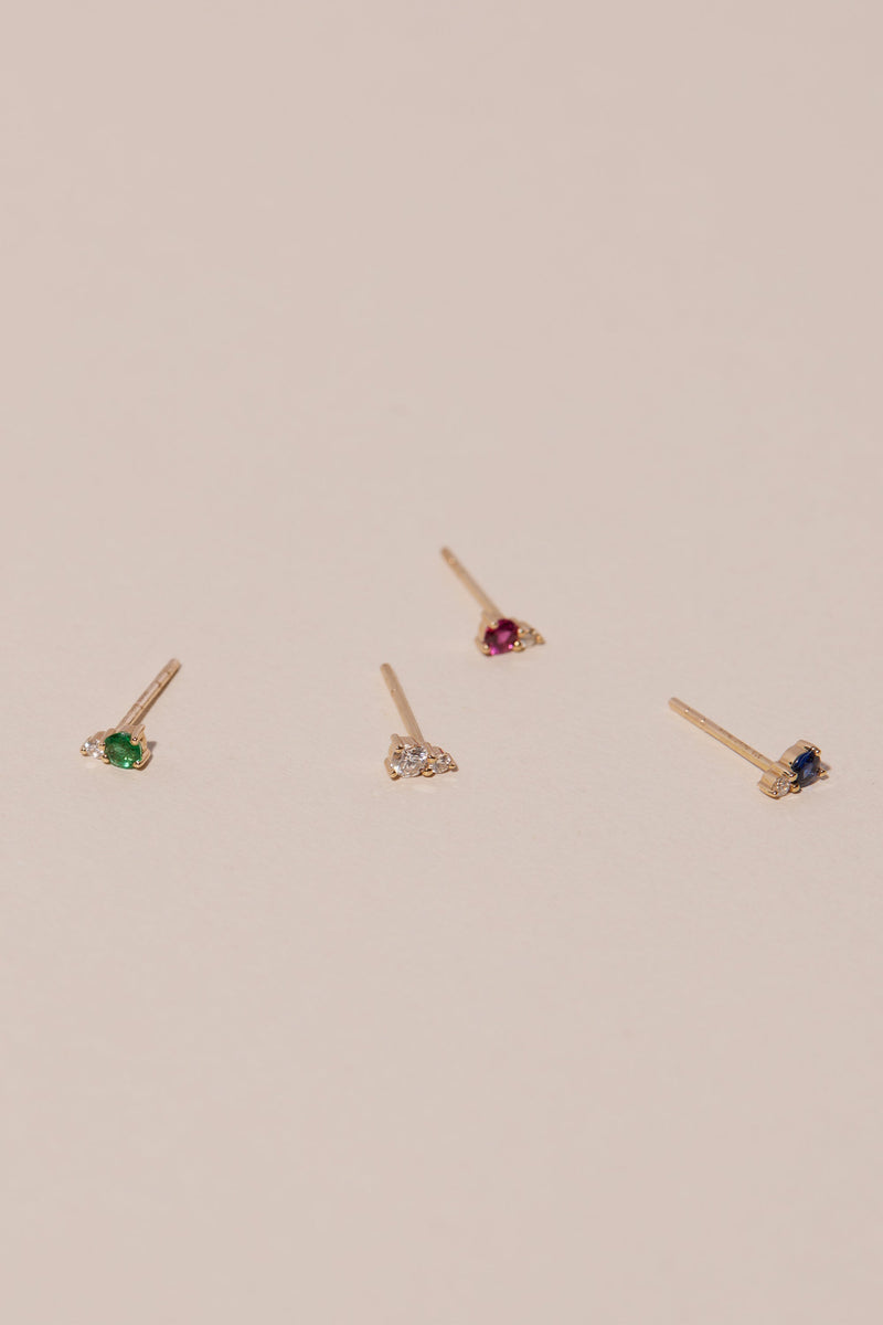 IN STOCK DOUBLE DIAMOND DOUBLE DOT STUD