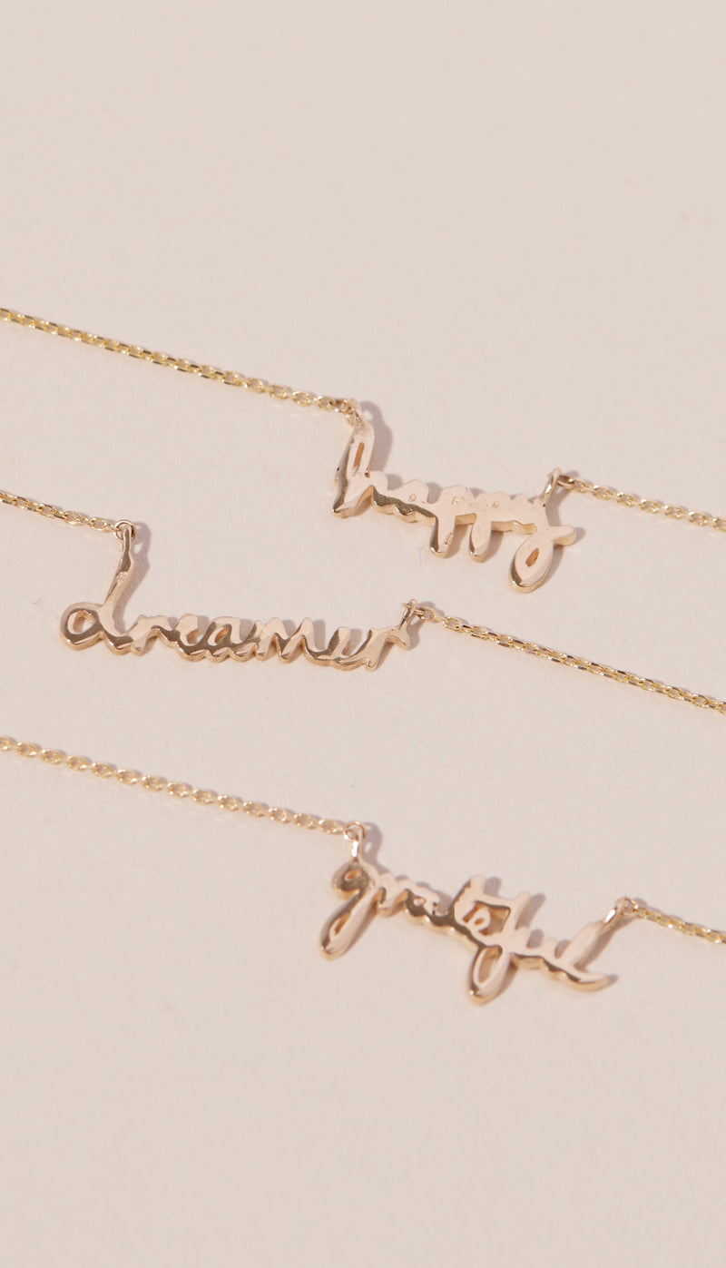 HANDWRITTEN GRATEFUL NECKLACE