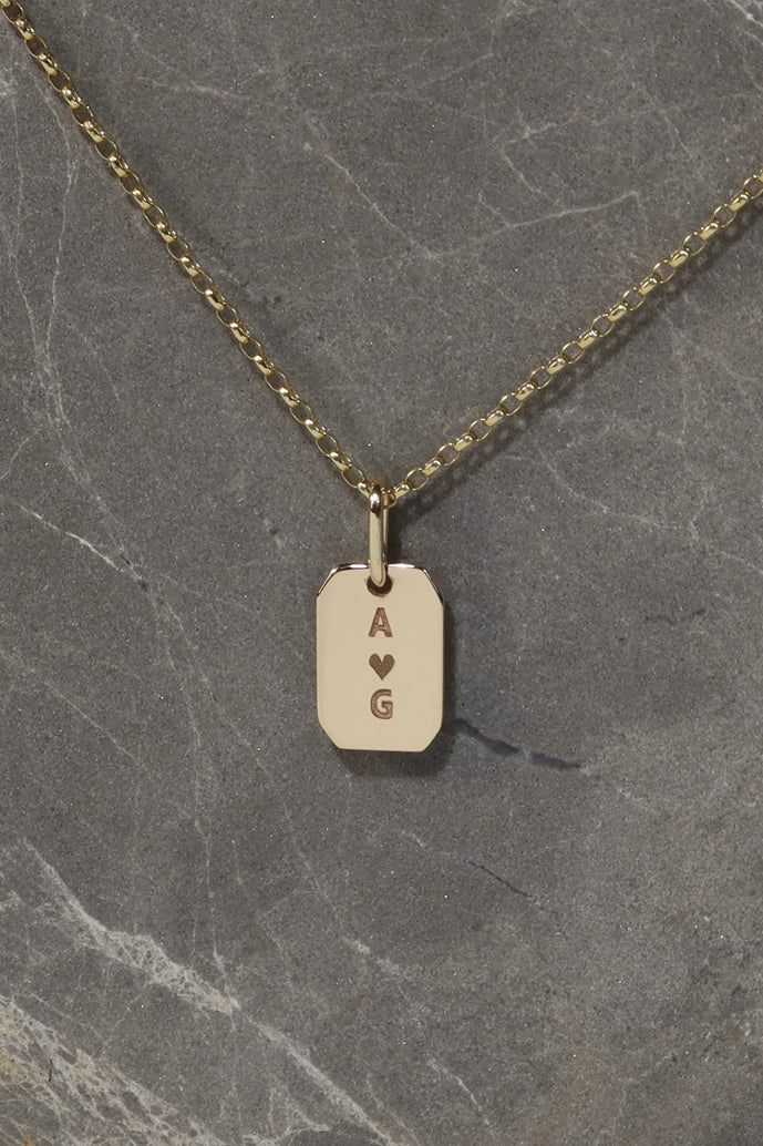 LIMITED EDITION JUST US LOVE TAG GOLD NECKLACE