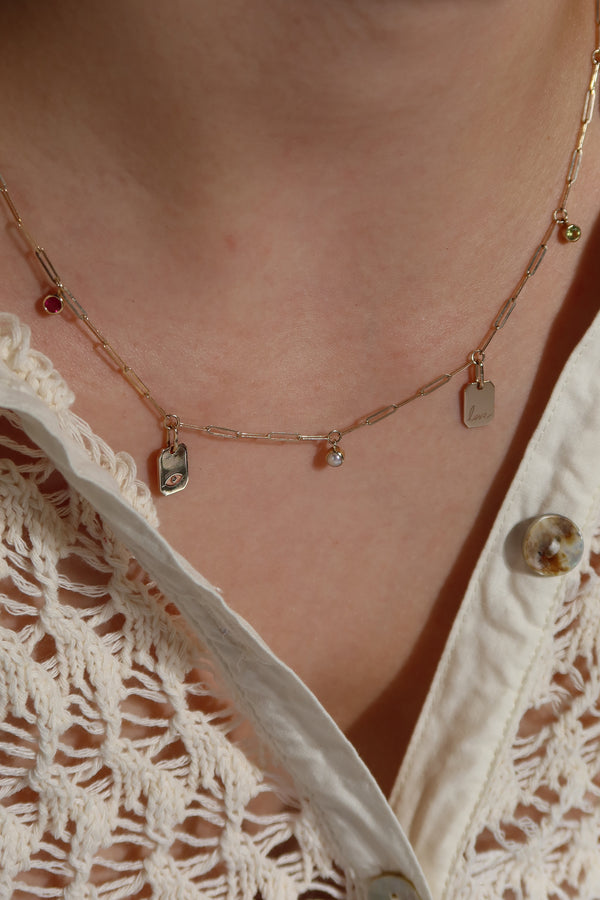 LINKED CHARM NECKLACE