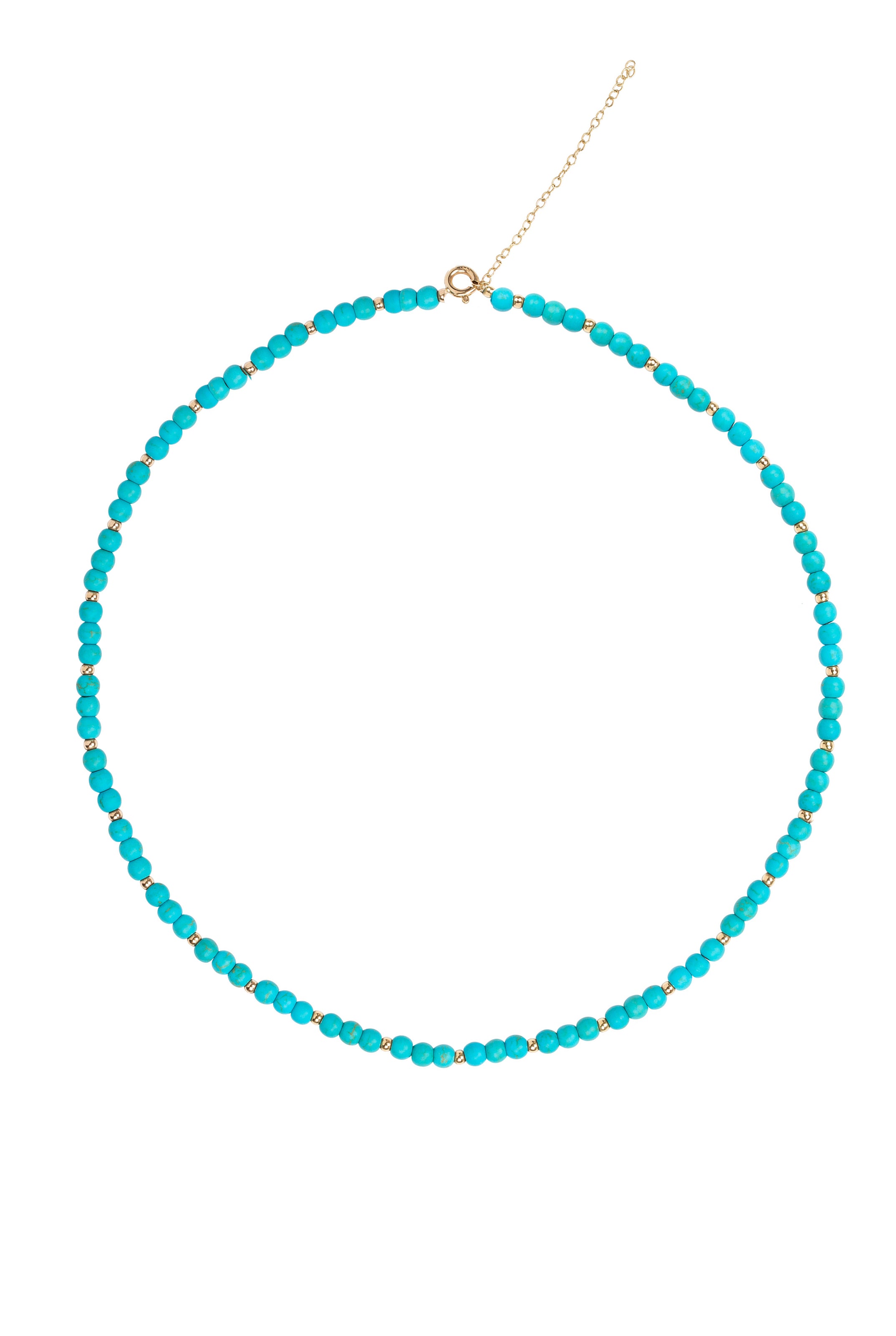 BUBBLE BEAD STRAND NECKLACE - TURQUOISE – AURUM + GREY